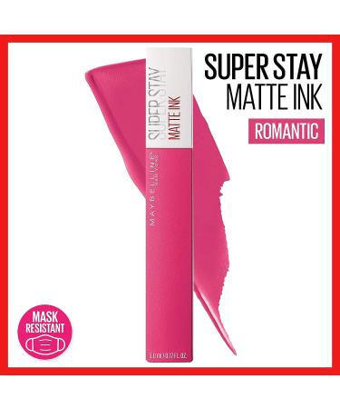 Maybelline Super Stay Matte Ink Liquid Lipstick - Romantic Vivid Pink | Long-Lasting | Up to 16H Wear | 0.17 Fl Oz - Buy Online on GoSupps.com