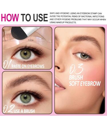 YFulfill Eyebrow Stamp and Eyebrow Stencil Kit for Perfect Eyebrow Makeup Easy-to-Use Waterproof and Natural Look Includes Spoolie and 10pcs Eyebrow Stencils (Brown) - Buy Online on GoSupps.com
