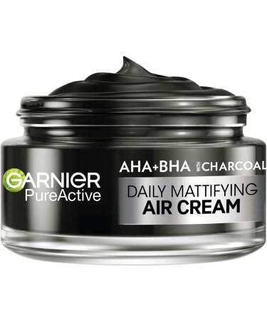Garnier Pure Active AHA+BHA Charcoal Daily Mattifying Air Cream - Buy Online on GoSupps.com