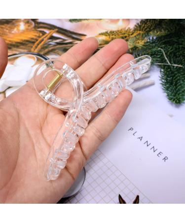 Honbay 6PCS Clear Plastic Hair Claw Clips - Non Slip Large Hair Clamps for Women | Stylish Hair Accessories for Thin to Thick Hair - Buy Online on GoSupps.com