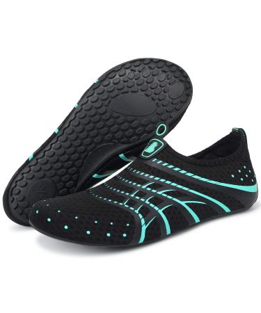 BARERUN Barefoot Quick-Dry Water Sports Shoes Aqua Socks for Swim Beach Pool Surf Yoga for Women Men 6.5-7.5 Women/5-6 Men Dot Blue