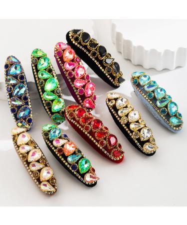 scicent Hair Barrettes 2 Pieces Girls Fashion Glitter Crystal Hair Grips Make Up Hair Accessories Embellished Rhinestone No-Slip Wedding Hair Pins Bridal Snap Hair Clips - 26613 - Buy Online on GoSupps.com