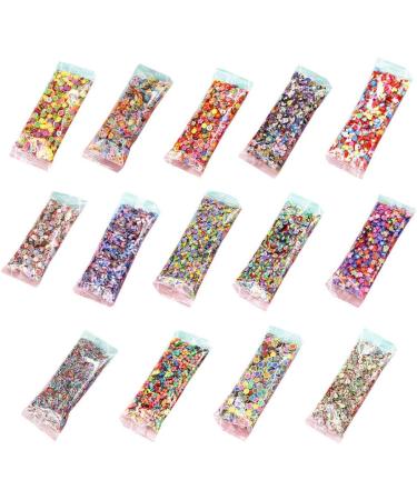 Guangcailun 1000pcs/bag 3D Polymer Clay Nail Slices Star Cartoon Nail Cartoon Flower Fruit Feather Manicure Nail Art Decoration s 4# - Buy Online on GoSupps.com
