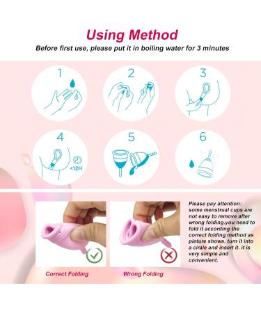 Buy M Muncaso Menstrual Cup 2 Pack - Soft Flexible & Reusable Medical Silicone - Ideal for Comfortable Periods | Pink - Buy Online on GoSupps.com
