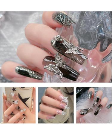 Disorder 50-Piece Nail Charms 3D Butterfly Decorations for Nail Art | Silver Nail Accessories & DIY Designs - Buy Online on GoSupps.com