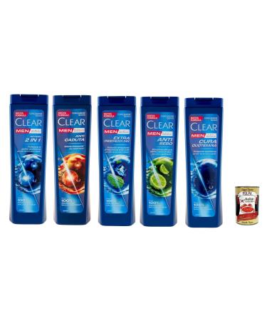 Italian Gourmet E.R. Clear Testpaket men's shampoo for all hair and scalp types Dandruff shampoo 5 x 225 ml + Polpa Italian Gourmet 400 g