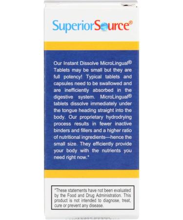 Superior Source Melatonin 3 mg - 60 MicroLingual Instant Dissolve Tablets for Better Sleep - Buy Online on GoSupps.com