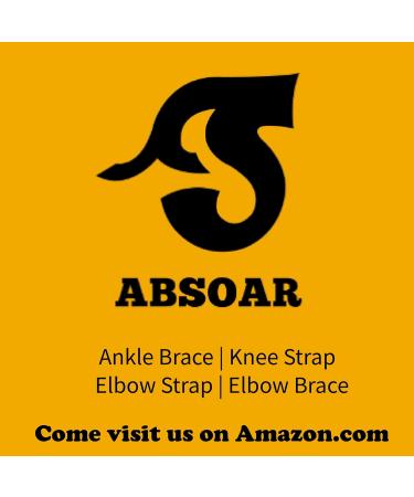 ABSOAR Breathable Elbow Strap Support Brace for Tennis & Golfer's Elbow Pain Relief Adjustable Compression Unisex (Black Pair - Buy Online on GoSupps.com