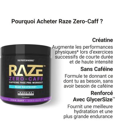 Raze Pre-Workout Powder | Zero Caffeine | Blue Raspberry - Buy Online on GoSupps.com