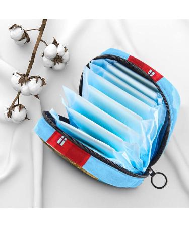 Portable Ocean Beach Lighthouse Sanitary Napkin Bag - Ideal for Women & Teens | Menstrual Cup Holder & Travel Accessory - Buy Online on GoSupps.com