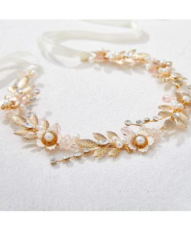 SWEETV Flower Girl Headband | Princess Crystal Pearl Hair Accessory for Wedding, Birthday Party & First Communion - Buy Online on GoSupps.com