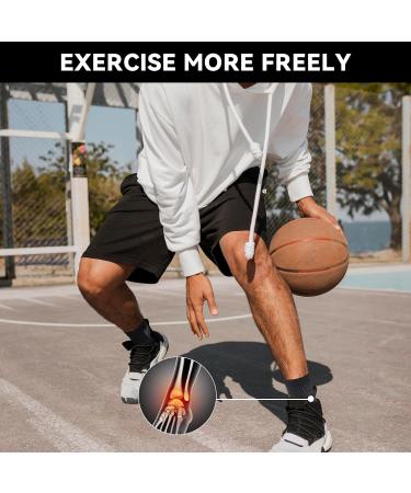 Plantar Fasciitis Compression Socks - 4 Pairs for Neuropathy & Ankle Support - Black - L-XL - Buy Online on GoSupps.com