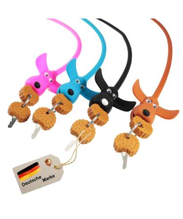 Fixkey bicycle lock children (brown) |In a cute dog design called Bob |Children bicycle lock |Extra light and flexible |incl. 2 x key in cookie design |including exciting children's history ...