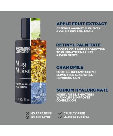 Grooming Lounge Mug Trio Skincare Value Kit - Daily Face Wash Scrub & Moisturizer Set for Radiant Skin | International Shipping Available - Buy Online on GoSupps.com