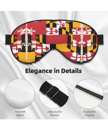 Buy SSIMOO Maryland Flag Eye Mask | Ultra-Soft Light-Blocking for Restful Sleep | International Shipping Available - Buy Online on GoSupps.com