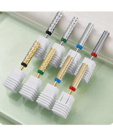 FEIlei Nail Drill Bits 5 in 1 Bits for Nails Tapered and Cone Shape Drill Bits for Acrylic or Gel Removal - Buy Online on GoSupps.com