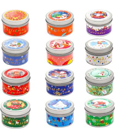 Scented Candles Gift Set - 12PCS 2.5oz Aromatherapy Soy Wax Candles for Women - Portable Tin Jars for Birthday, Thanksgiving, Mother's Day - Buy Online on GoSupps.com
