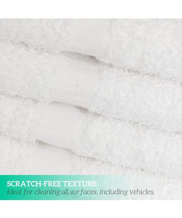 Green Lifestyle 100% Pure Cotton Washcloths 12x12 50 Pack - Soft Face Towels for Body and Face - White - Buy Online on GoSupps.com