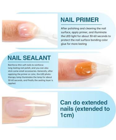 5 in 1 Builder Gel - Base Strengthening UV/LED Nail Polish Coat for Hard Strong Nails - 15ML Clear Gel - Buy Online on GoSupps.com