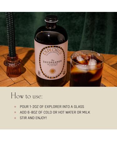 Explorer Cold Brew Concentrate | 4 Caffeine Levels | Makes 20-30 Coffees | 32oz | Decaf Concentrate 0-2mg/oz | No Caf Concentrate 0-2mg/oz - Buy Online on GoSupps.com