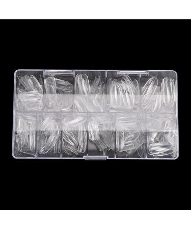 Clear Oval Shaped False Nail Tips - 500PCS Full Cover Acrylic Nails - Buy Online on GoSupps.com