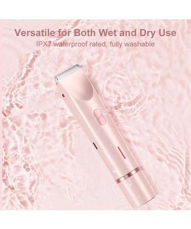 lonnalee Intimate Shaver for Women 2in1 Double Head Electric Shaver Bikini Trimmer Waterproof Wet and Dry Shaver for Face Body Legs and Bikini - Buy Online on GoSupps.com