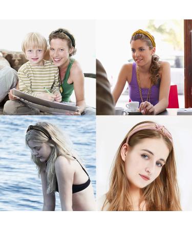 HOKPA Women's Headbands 4 Pack - Fashion Cross Knot Hairbands for Girls - Buy Online on GoSupps.com