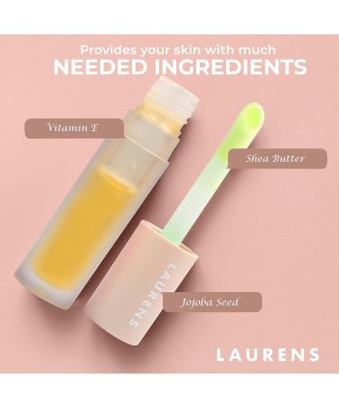 Skincare By Laurens Tinted Lip Oil - Ultra-Hydrating Lip Care Oil with Shea Butter, Jojoba Seed & Vitamin E - Peach Color Lip Moisturizer - Buy Online on GoSupps.com