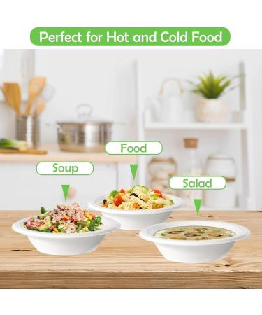 dinio Paper Bowls Bowls 50 Pack Sugarcane Bowls Compostable Soup Bowls for Hot BBQ Picnic 680Ml - Buy Online on GoSupps.com