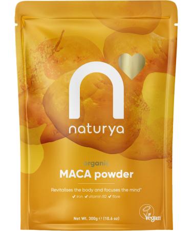 Naturya Organic Maca Powder - High Altitude Peruvian Superfood Rich in Riboflavin and Iron Supports Energy and Immunity Sweet Malty Flavor Gluten-Free Vegan Kosher - 300g