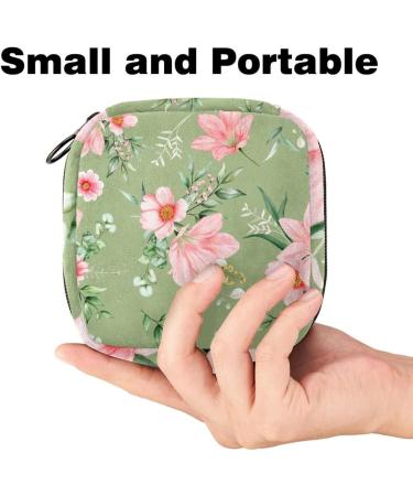 Women s Travel Storage Bag for Menstrual Cup & Makeup Organizer - Pink Floral Design Large Capacity - Buy Online on GoSupps.com