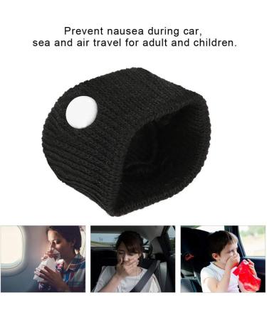 Anti-Nausea Wristbands for Travel | Spandex Sickness Bands - Sea Car Flying Relief (Black - Buy Online on GoSupps.com