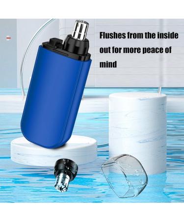 Portable Waterproof Nose Hair Trimmer for Men - 2 in 1 Electric Nasal Cutter (Blue) | International Shipping - Buy Online on GoSupps.com