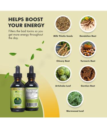 Go Nutrients Liver Edge & Nascent Iodine Supplement | High Potency Liquid Drops | Non-GMO & Gluten-Free | Liver Cleanse & Advanced Support with Milk Thistle Seed - Buy Online on GoSupps.com