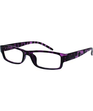 Purple Tortoiseshell Reading Glasses +1.50 Magnification | Lightweight & Comfortable Unisex Readers - Buy Online on GoSupps.com
