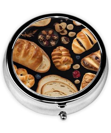 Buy Round Pill Box - 3 Compartment Mini Decorative Portable Organizer for Cheese Sandwiches & Vitamins | International Shipping Available - Buy Online on GoSupps.com