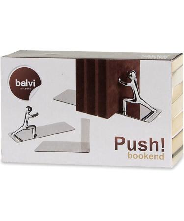 Buy Balvi Bookend Push! Chrome-Plated INOX/Zinc - Stylish & Durable for International Shipping - Buy Online on GoSupps.com