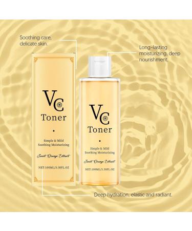  FUYOULILO Vc Tonic Lotion Vitamin C Moisturizing Facial Toner For Intense Hydration & Dry & Soothing Skin (Combination 1) - Buy Online on GoSupps.com