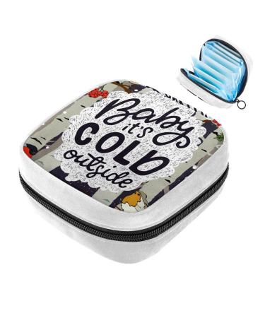 GIAPB Sanitary Napkin Storage Bag Period Bag Tampon Bag Makeup Bag Pad Pouch Abstract Bird Tree Pattern Color170