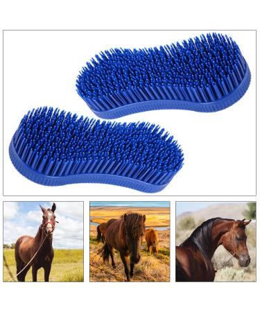 2 Pcs Silicone Horse Cleaning Grooming Brush Horse Grooming Brush Equestrian Massage Tool for Horse Grooming Care - Buy Online on GoSupps.com