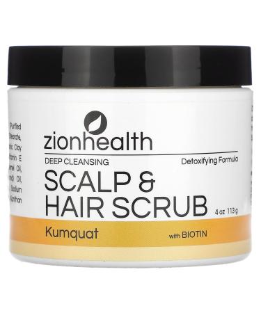 Scalp & Hair Scrub with Biotin Kumquat 4 oz (113 g) Zion Health