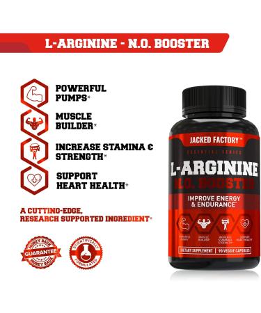 Patented Nitrosigine L-Arginine 1500mg - NO Booster Pre Workout Supplement - 90 Veggie Pills - Buy Online on GoSupps.com