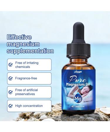 Magnesium Oil Drops -100% Organic Natural Magnesium Oil Drops -Nourish The Skin-Easy to Absorb and Use-Glass Bottle 2 fl oz - Buy Online on GoSupps.com