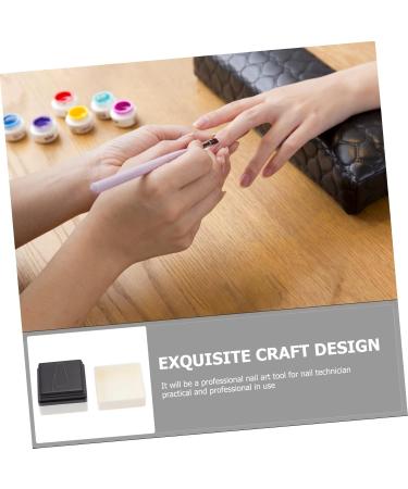 DOITOOL Nail Practice Stamp Durable Nail Stamper Nail Art Salon Practice Supply Painting Practicing Stamper Nail Art Practice Stamp-pad Nail Art Supply White Manicure Plastic - Buy Online on GoSupps.com