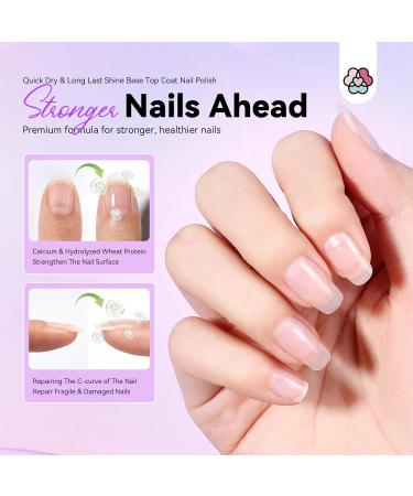 SAVILAND 2 in 1 Base Top Coat Nail Polish - Quick Dry Long Lasting Color Protection Smudge & Chip Resistant for Salon & Home Nail Art - Buy Online on GoSupps.com