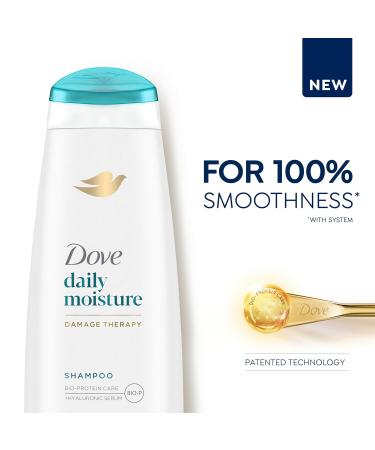 Dove Damage Therapy Shampoo for Dry Hair - Daily Moisture with Bio-Protein Care - 12 fl oz - International Shipping Available - Buy Online on GoSupps.com