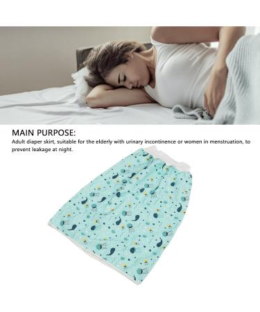 Washable Diaper Skirt Free Elastic Waist Skin-Friendly Cotton Fabric Portable Incontinence Mat for Nap or Sleep at Night (XL) - Buy Online on GoSupps.com