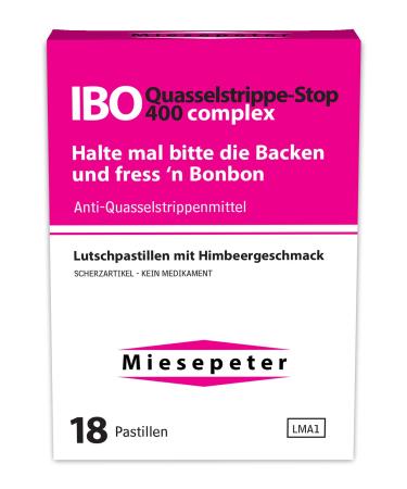 Miesepeter Bonbons - IBO Quasselstrippe-Stop 400 complex - Funny Gifts Quasselstrippe-Stop 18 pieces (1 pack)