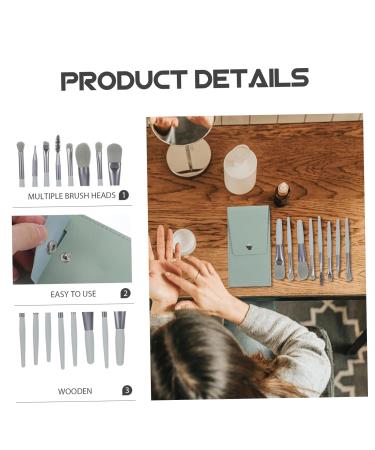 Buy 1 Set Cosmetic Makeup Brush | Soft Eye Shadow Brush for Women | Dark Green Cangzhou 11.7x2.0x1.2CM - International Shipping Available - Buy Online on GoSupps.com