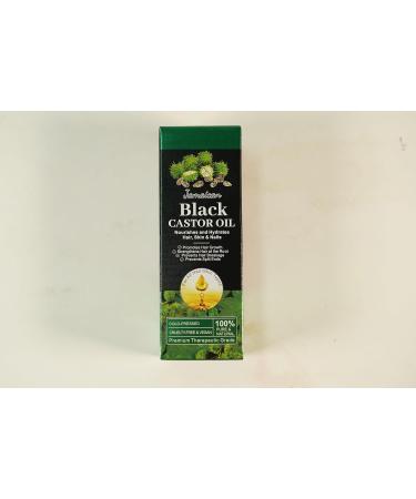 Jamaican Black Castor Oil - Cold Pressed 60ml | Hexane Free for Hair Eyelashes and Skin - Includes Glass Dropper & Brushes - Buy Online on GoSupps.com